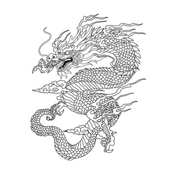 chinese dragon vector