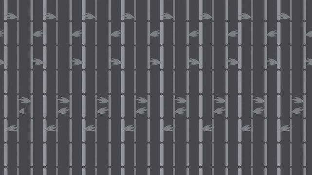 Gray japanese bamboo grove pattern scrolling, traditional seamless loop background