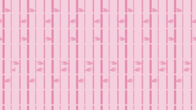 Pink japanese bamboo grove pattern scrolling, traditional seamless loop background