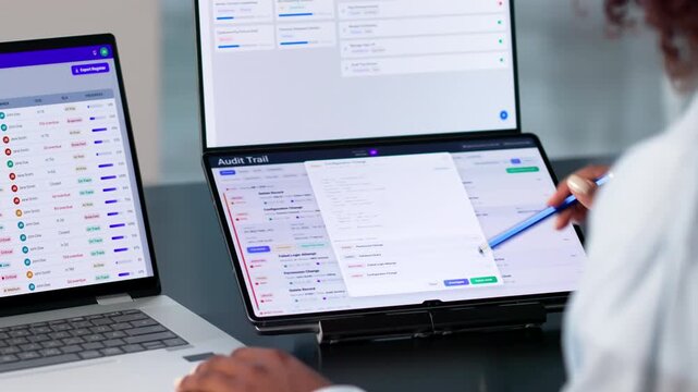 An Auditor Reviews Compliance Logs