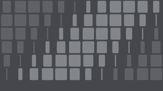Gray tiles flipping in diagonal cascade, modern seamless loop transition background