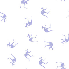 Fototapeta premium kangaroo animal in zoo vector glyph seamless pattern kangaroo animal in zoo sign illustration