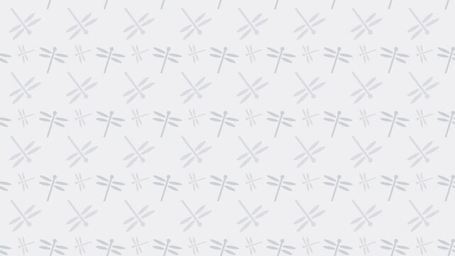 White japanese tombo dragonfly pattern scrolling, traditional seamless loop background