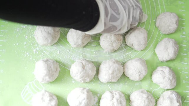 indonesian food called "pempek" that create by mothers on the cooking training