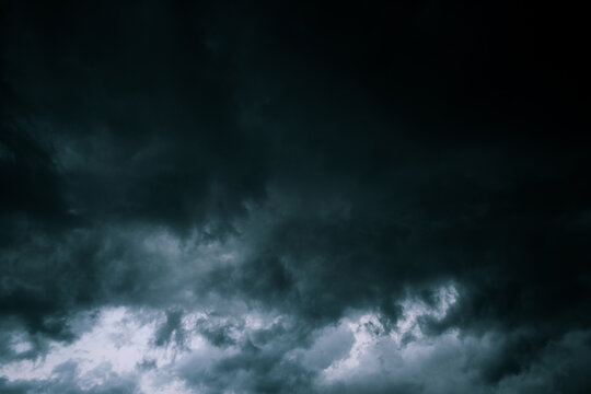 Dark dramatic storm clouds before heavy rain texture background