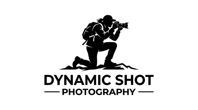 Photographer capturing image outdoors with backpack and camera