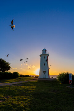 Sunset at Mersey Bluff Lighthouse, Devonport, Northern Tasmania, Australia