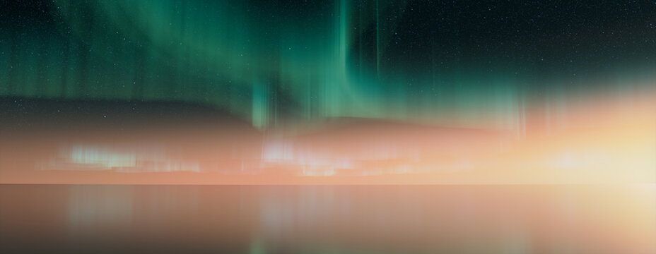 Northern Lights Background.