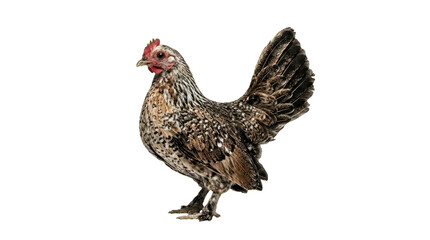 Full body portrait of a speckled bantam chicken © Azra