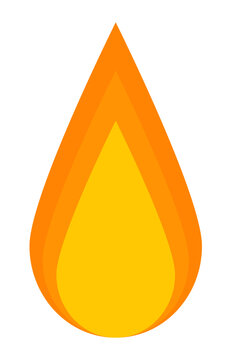 Abstract flame fire icon vector illustration isolated on white background