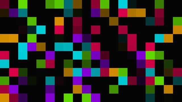 Abstract Digital Pixel Glitch Animation Background Loop.