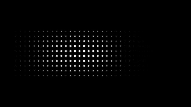 Futuristic Halftone Matrix Grid Animation in Dark Space.