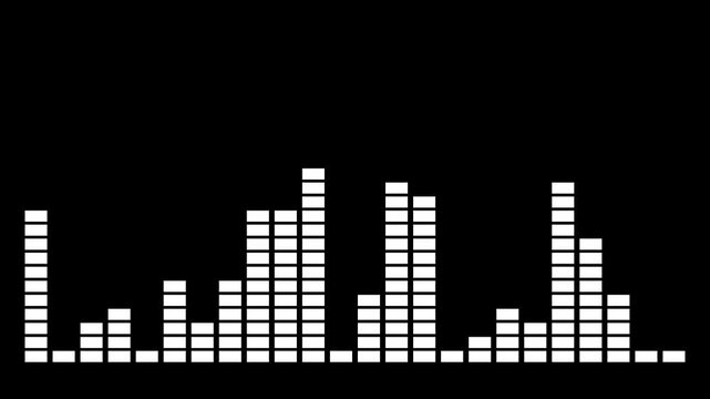 Dynamic Audio Equalizer Graphic Visualizer Loop Animation.