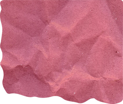 Crumpled Pink Paper Texture Background with Wrinkled Surface and Folded Creases for Stationery Design and Mockups
