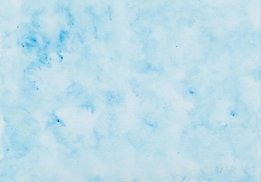 Foil print watercolor with a cloud pattern in light blue
