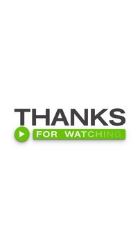 Vertical video animation of a text animation of Thanks for watching on a black background. Animation for the end of a video. - Alpha channel - Seamless loop - Suitable for video blog. 