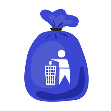 Waste bag. waste sorting concept