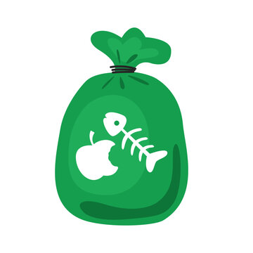 Waste bag. waste sorting concept