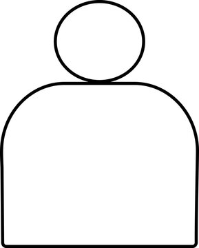 Line art user profile icon vector isolated on white background for account avatar symbol person human outline customer member login button and user interface design