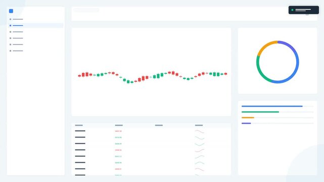 vector illustration of business graph with charts