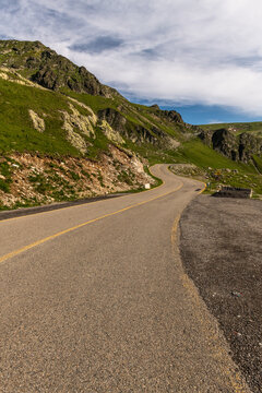 Summer Road Trip Landscape on Transalpina, Romania