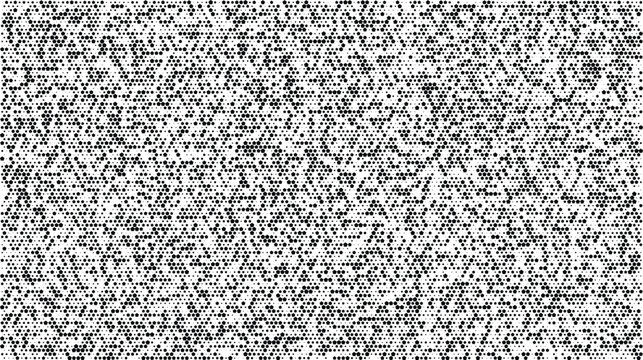 Black and white halftone dot pattern with dense random noise texture for background, and overlay effects, in visual composition