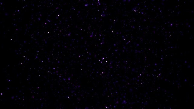 Loop animation.Abstract purple grunge noise and digital glitch particles on black background for overlay.Video effect 4k