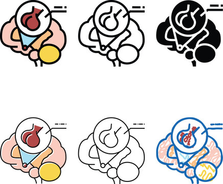 pituitary gland endocrinology color icon vector. pituitary gland endocrinology sign. isolated styles symbol