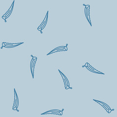 Obraz premium care aloe vera vector line seamless pattern care aloe vera sign illustration