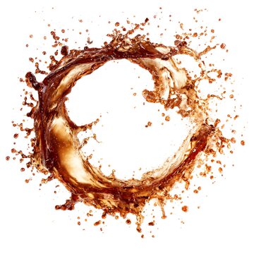 soda splash circular burst isolated on white background jpg