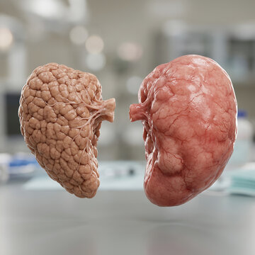 Healthy Salivary Gland vs Mumps 3D Medical Illustration of Parotid Gland Inflammation