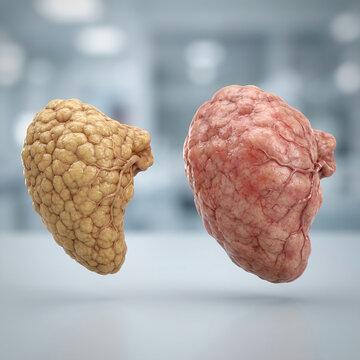 Healthy Salivary Gland vs Mumps 3D Medical Illustration of Parotid Gland Inflammation