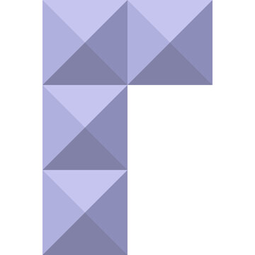 Vertical purple J-shape tetramino puzzle icon