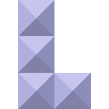 Vertical purple L-shape block puzzle icon