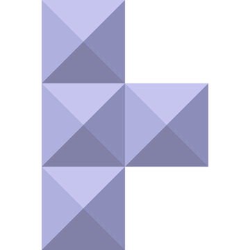 Purple T-shape tetramino block puzzle icon