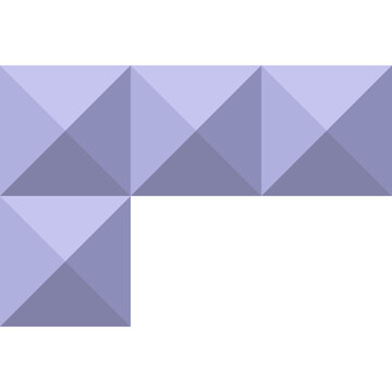 Purple upside down L-shape block puzzle icon