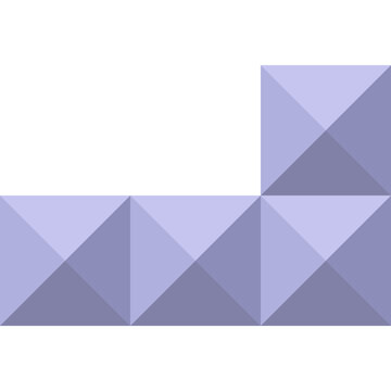 Purple J-shape block puzzle element icon
