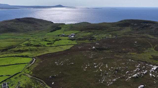 Aerial view of Horn Head in County Donegal, Ireland