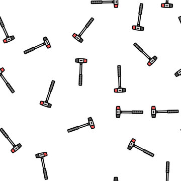 soft faced hammer tool vector seamless pattern soft faced hammer tool sign illustration