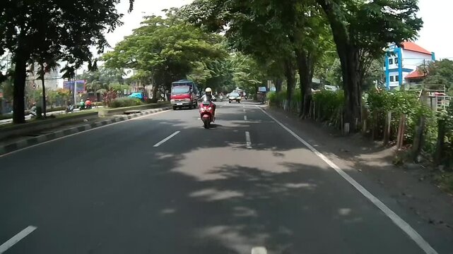 Rear Dashcam Driving on Waru Main Road in Sidoarjo, East Java, Indonesia 4K