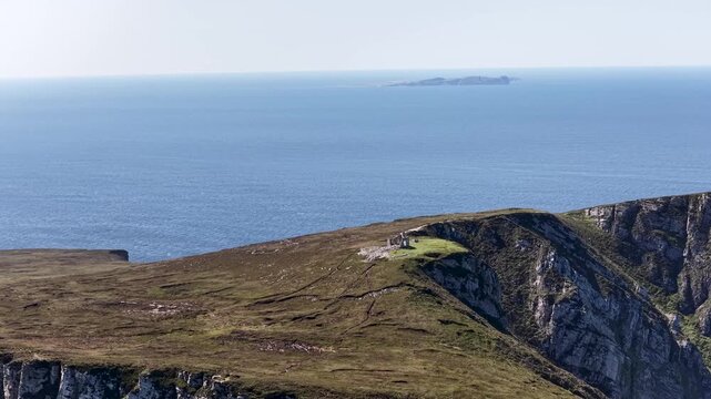 Aerial view of Horn Head in County Donegal, Ireland