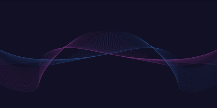  Abstract technology background with flowing lines. Dynamic waves. Vector illustration.