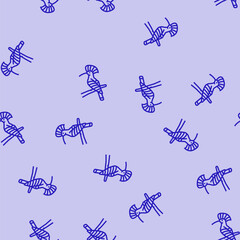 Fototapeta premium hoopoe bird exotic vector line seamless pattern hoopoe bird exotic sign illustration