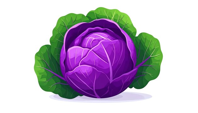 Vibrant green cabbage with purple interior leaves.