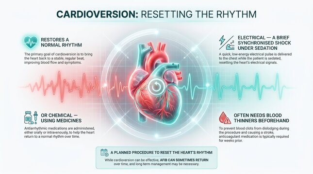Cardioversion for atrial fibrillation