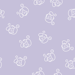 Obraz premium cancer asbestos vector line seamless pattern cancer asbestos sign illustration