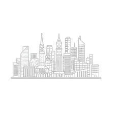 Obraz premium City Skyline Outline