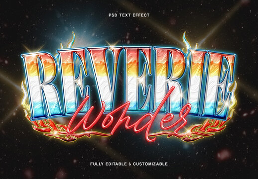 Chrome Metallic Text Effect