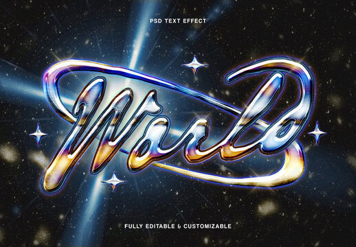 Futuristic Metallic Text Effect