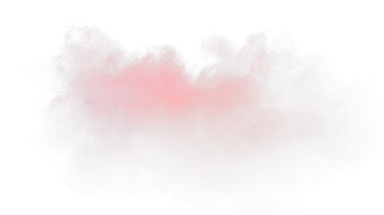 Obraz premium Dense Red Smoke Cloud with Natural Texture PNG